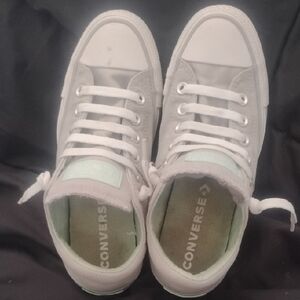 Converse Womens Gray & Teal Sneakers